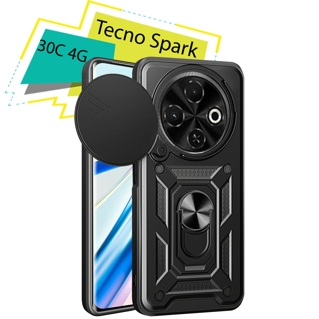 Чохол до мобільного телефона BeCover Military Tecno Spark 30C 4G Black (713074) - зображення 1