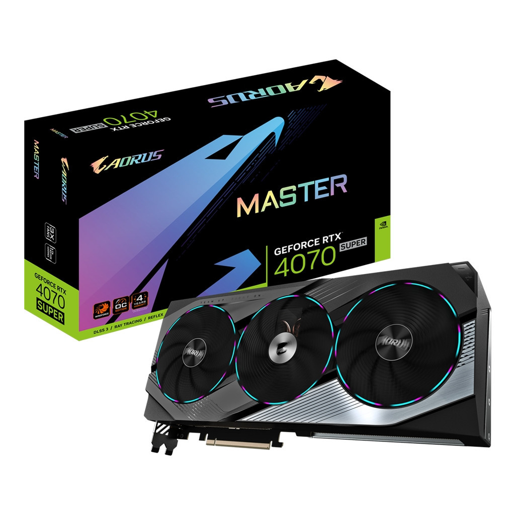 Відеокарта GIGABYTE GeForce RTX4070 SUPER 12Gb AORUS MASTER (GV-N407SAORUS M-12GD) - зображення 9