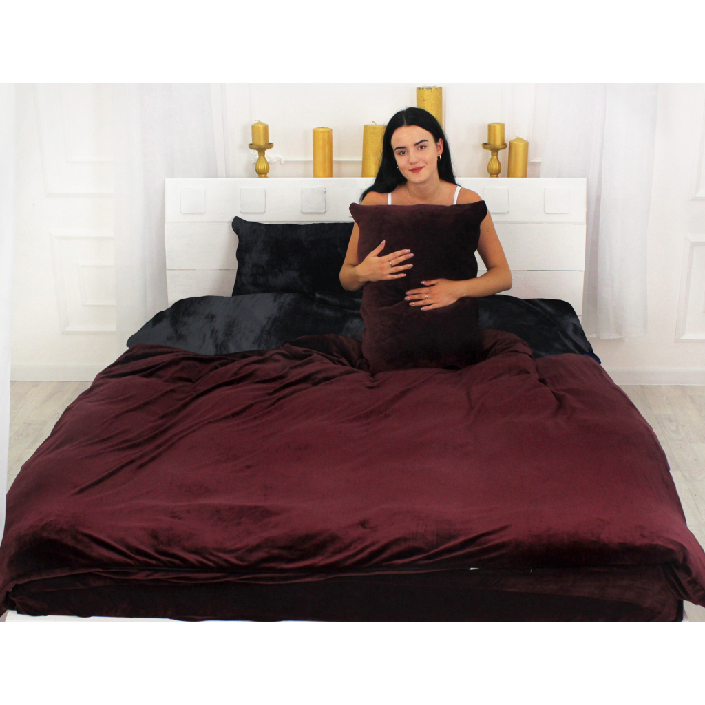 Постільна білизна MirSon Велюр Winter Frost 28-0007 + 28-0002 Poinsettia Velvet 2х143х210 (2200004007458) - зображення 2