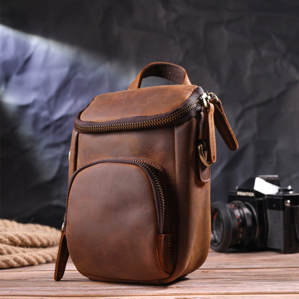 Сумка Vintage Чоловіча з натуральної вінтажної шкіри Коричнева (21295) - зображення 8