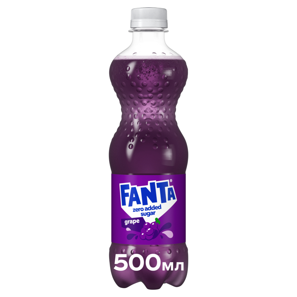 Напій Fanta Zero Sugar Безалкогольний сильногазований соковмісний Виноград 500 мл (5449000265197) - зображення 1