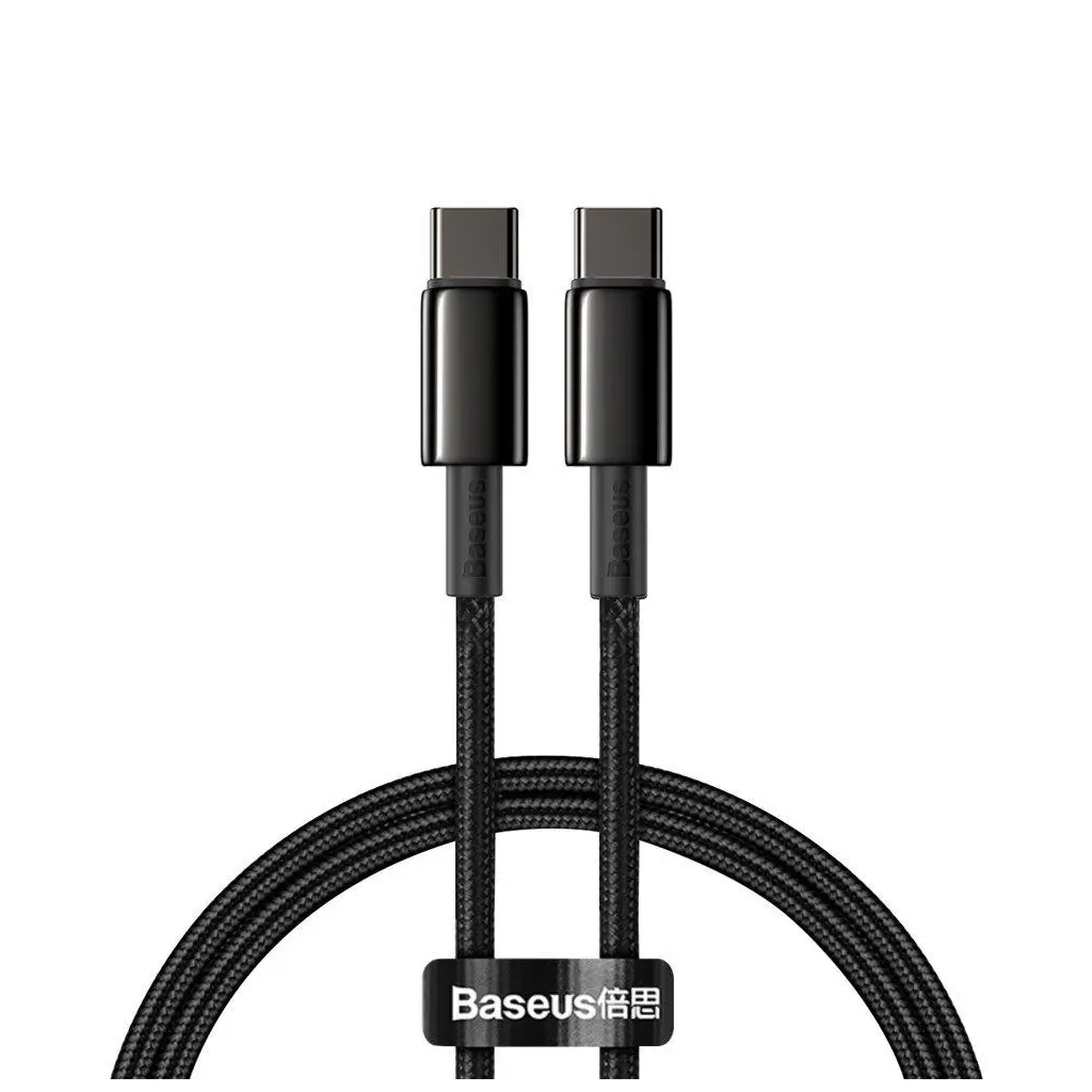 Дата кабель USB-C to USB-C 1.0m 100W black Baseus (CATWJ-01) - зображення 1