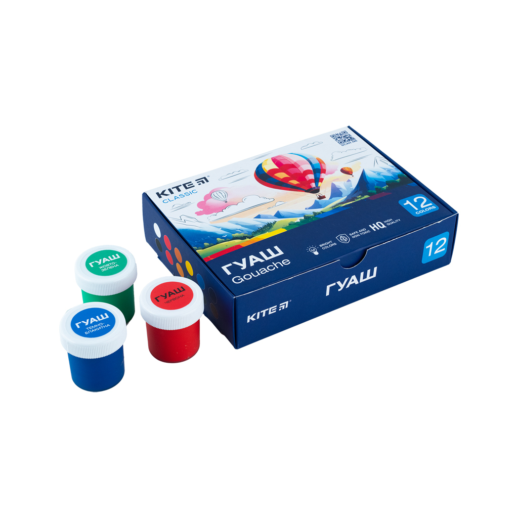 Гуашеві фарби Kite Classic 12 кольорів х 20 мл (K-063) - изображение 2
