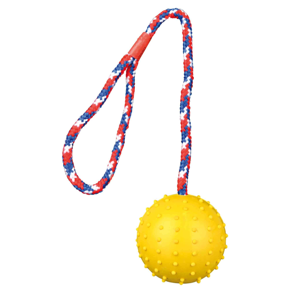 Іграшка для собак Trixie М'яч на мотузці з ручкою 30 см (кольори в асортименті) (4011905033082) - зображення 2