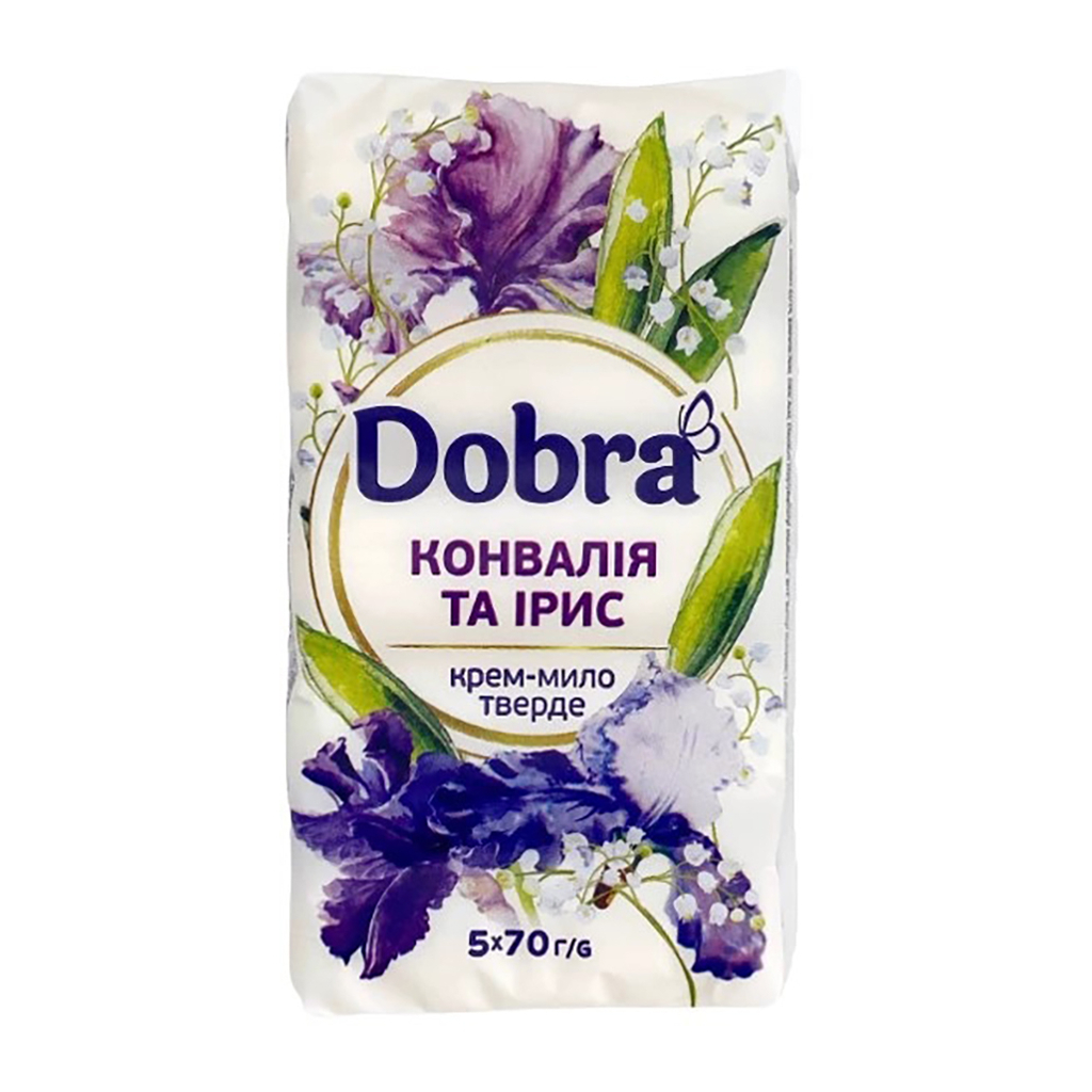 Тверде мило Dobra Конвалія та ірис 5 х 70 г (4820195509197) - зображення 1