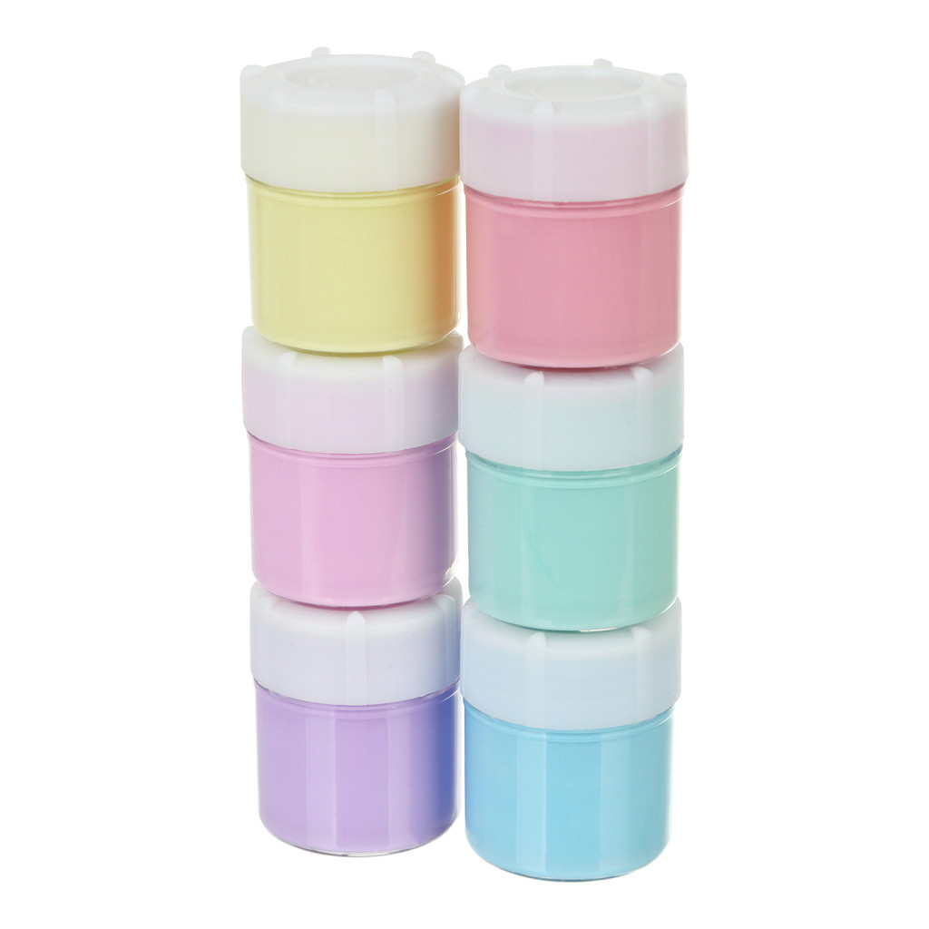 Акрилові фарби ZiBi PASTEL, KIDS Line -2 6 кольорів х 10 мл (ZB.6665) - зображення 2