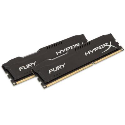 Модуль пам'яті для комп'ютера DDR3 8Gb (2x4GB) 1866 MHz HyperX Fury Black Kingston Fury (ex.HyperX) (HX318C10FBK2/8) - зображення 2