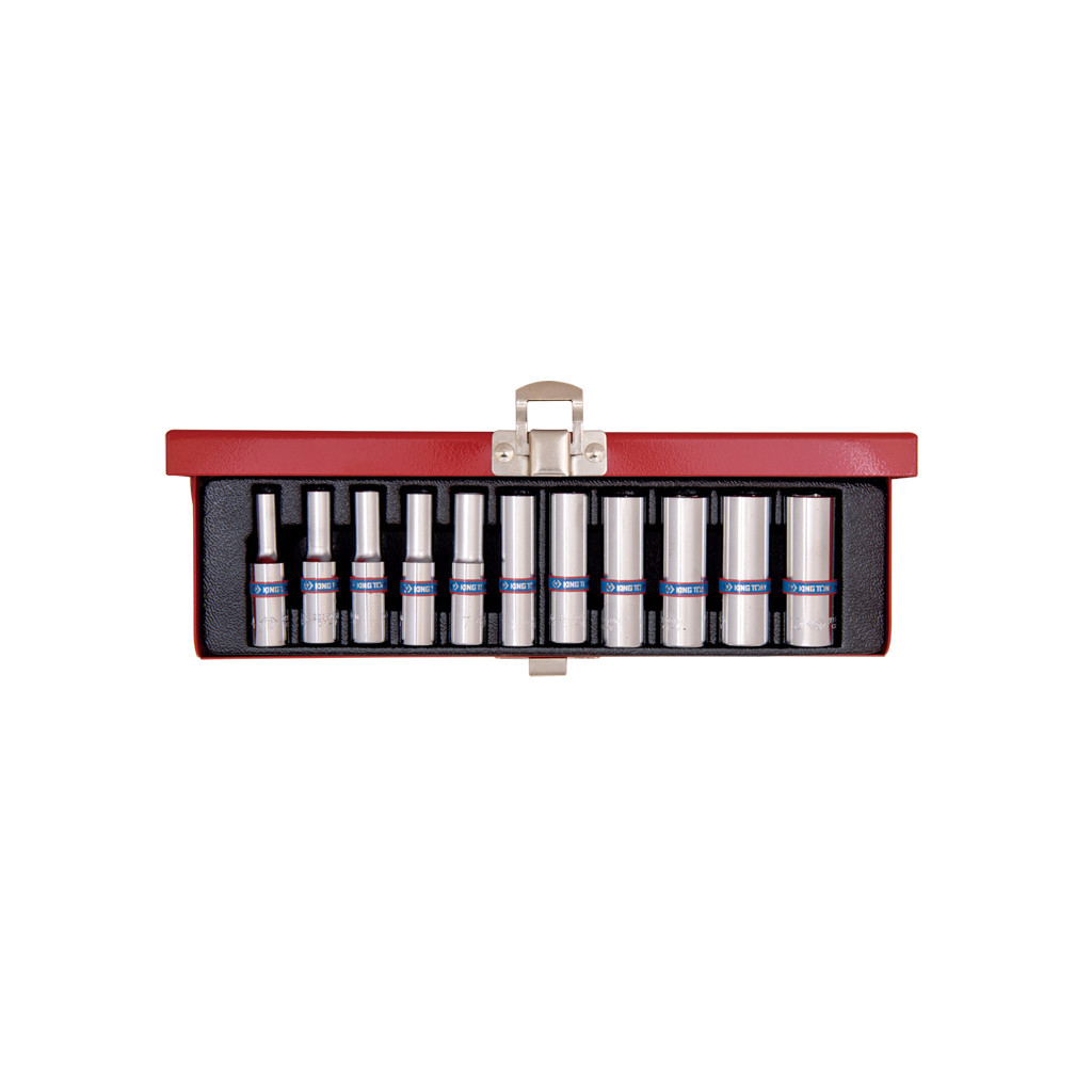 Набір головок KING TONY 1/4 " подовжених 11шт. (2511MR) - зображення 2