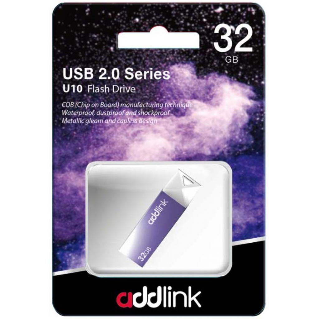 USB флеш накопичувач AddLink 32GB U10 Ultra violet USB 2.0 (ad32GBU10V2) - зображення 2