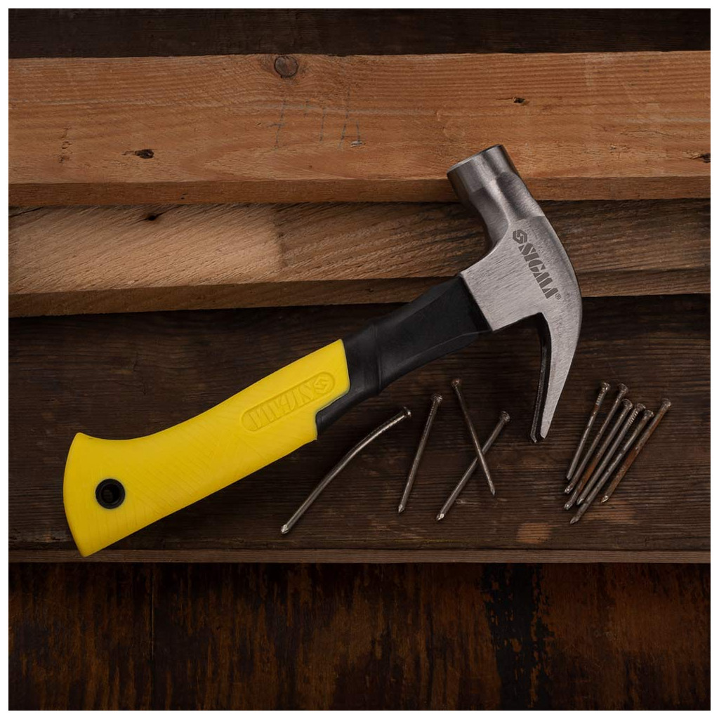 Молоток Sigma з цвяходером 225г фібергласова ручка (магніт) (4315021) - зображення 5