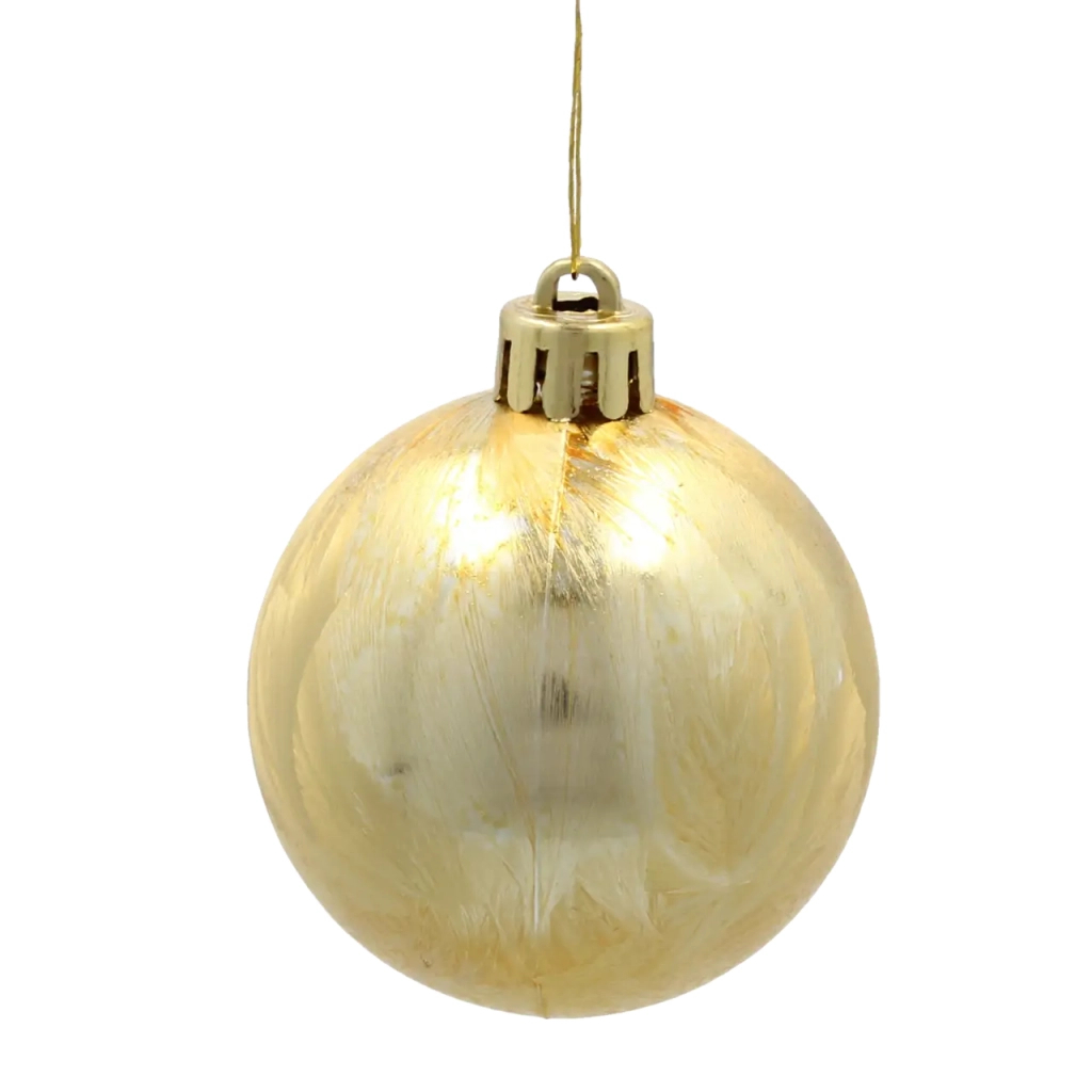 Ялинкова іграшка Chomik пластикові кульки 20 шт, 5 см, золотисті (5900779893801_2) - зображення 4