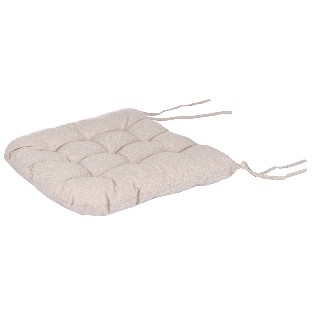 Подушка на стілець Ardesto Oliver бежевий , 40х40см 100% бавовна (ART02OB) - зображення 5