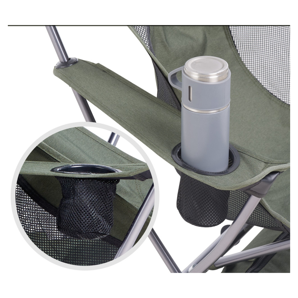 Крісло складане Naturehike CNK2300JU0003, зелене (6976023929472) - зображення 6