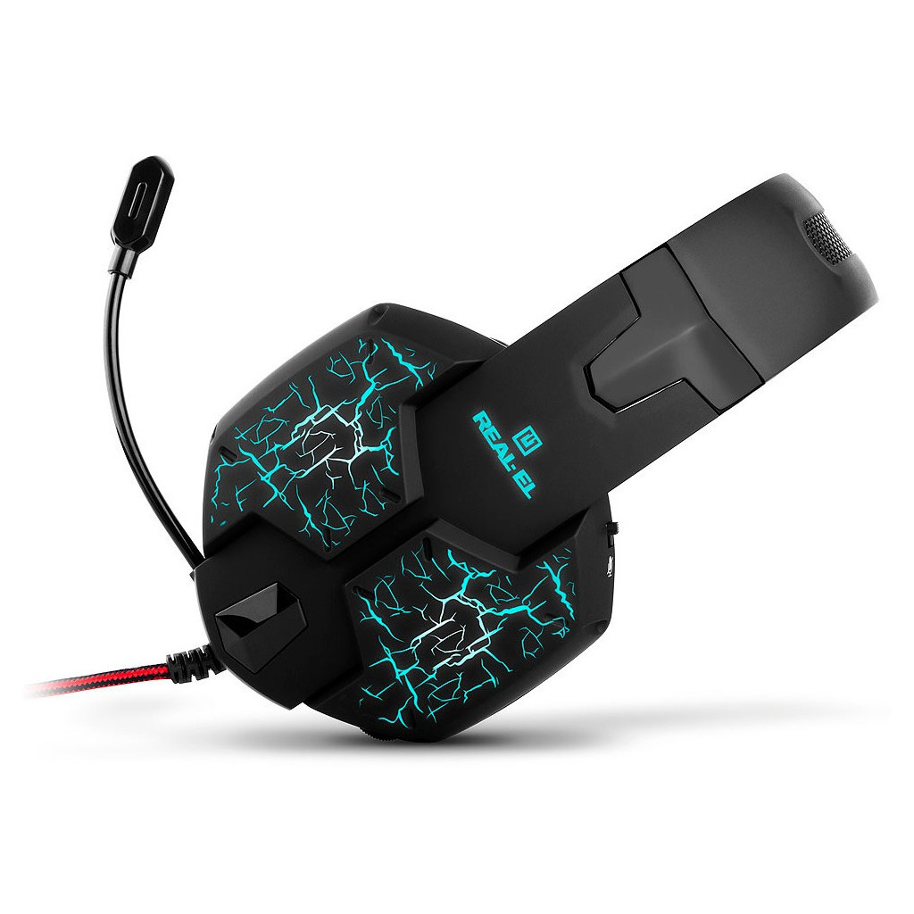 Навушники REAL-EL GDX-7750 Black-Red - зображення 4