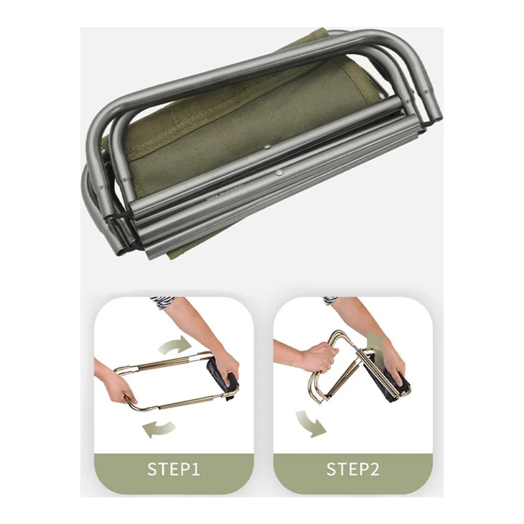 Стілець складаний Naturehike Easy Wild NH17Z012-L, зелений (6927595721384) - зображення 4