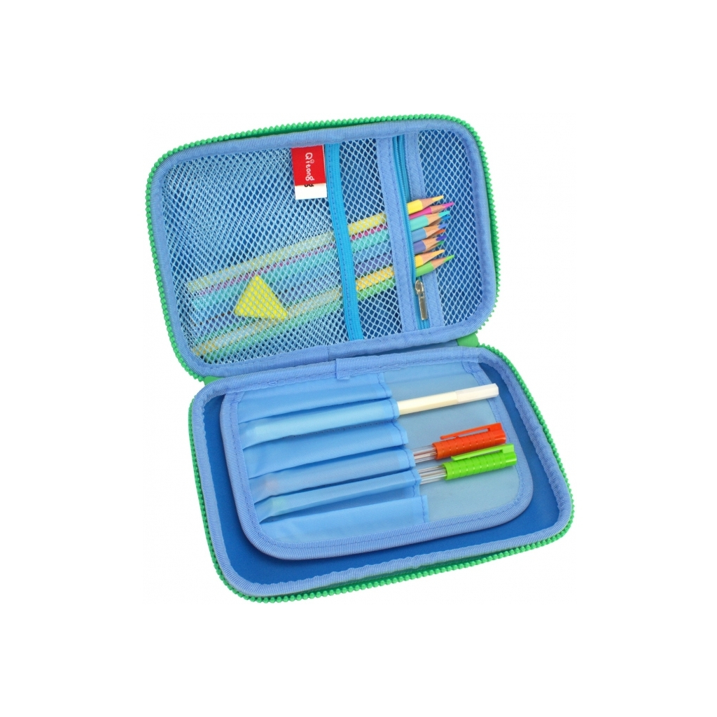 Пенал Cool For School 1 відділення з органайзером синій (QT-5622-Blue) - зображення 2