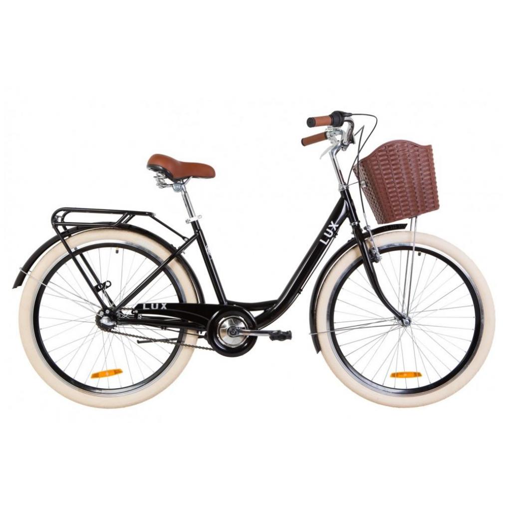 Велосипед Дорожник 26" LUX PH рама-17" 2019 чорний, багажник + кошик (OPS-D-26-064) - зображення 1