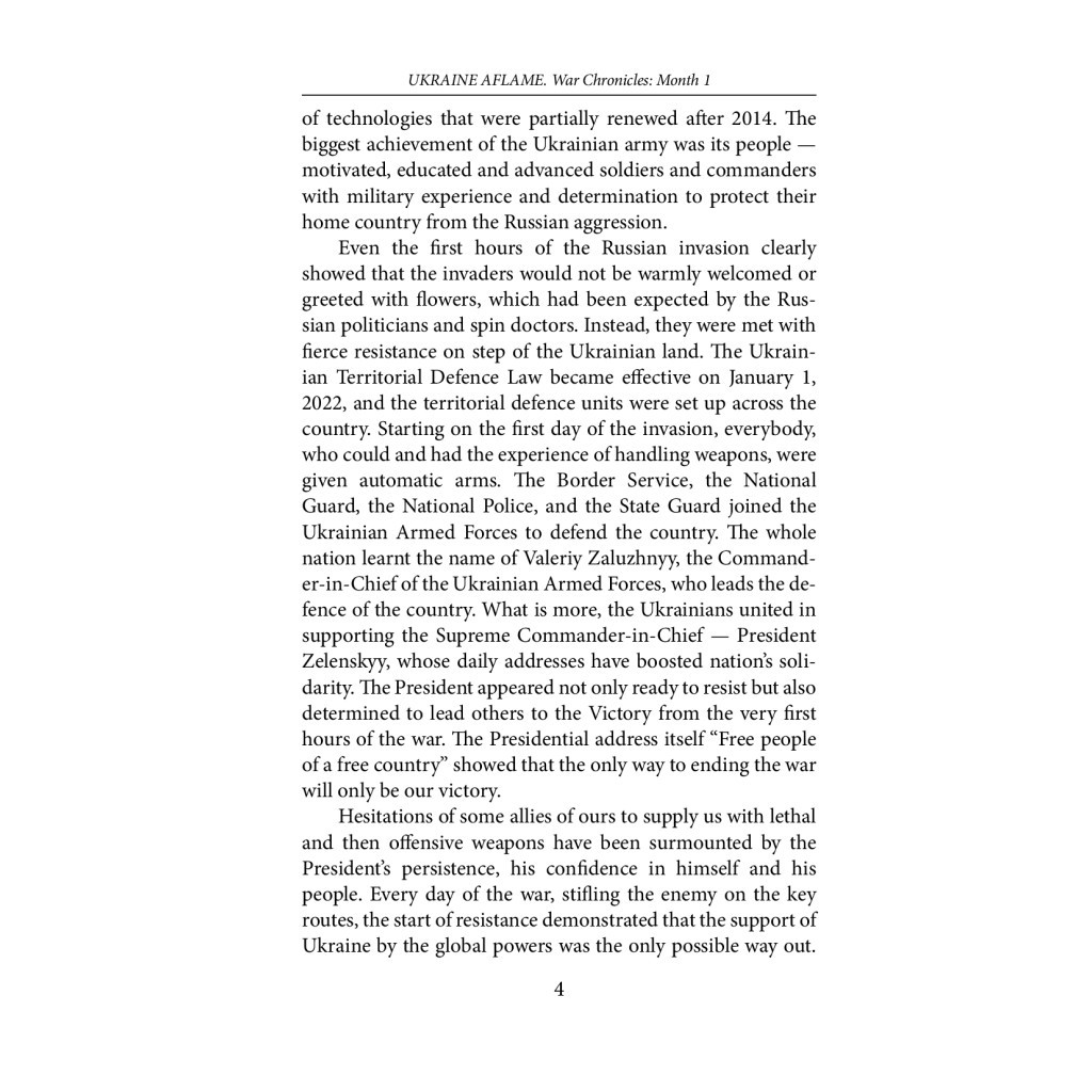 Книга Ukraine aflame. War Chronicles. Month 1. Speeches and addresses by the President V. Zelenskyy Фоліо (9786175510490) - зображення 11