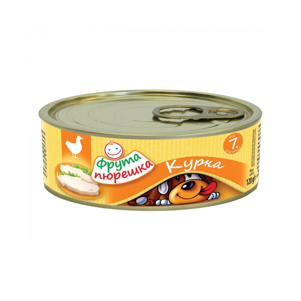 Дитяче пюре Фрута пюрешка Курка 120 г (8595139774004) - зображення 1