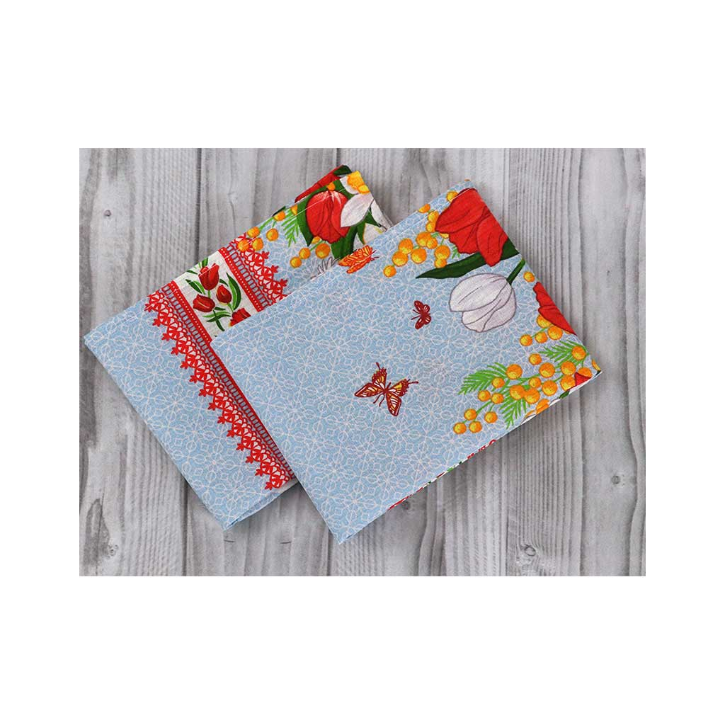 Рушник Руно вафельний набивний Весняні квіти- 1, 35х70 см (217.15_Весняні квіти_1) - зображення 8