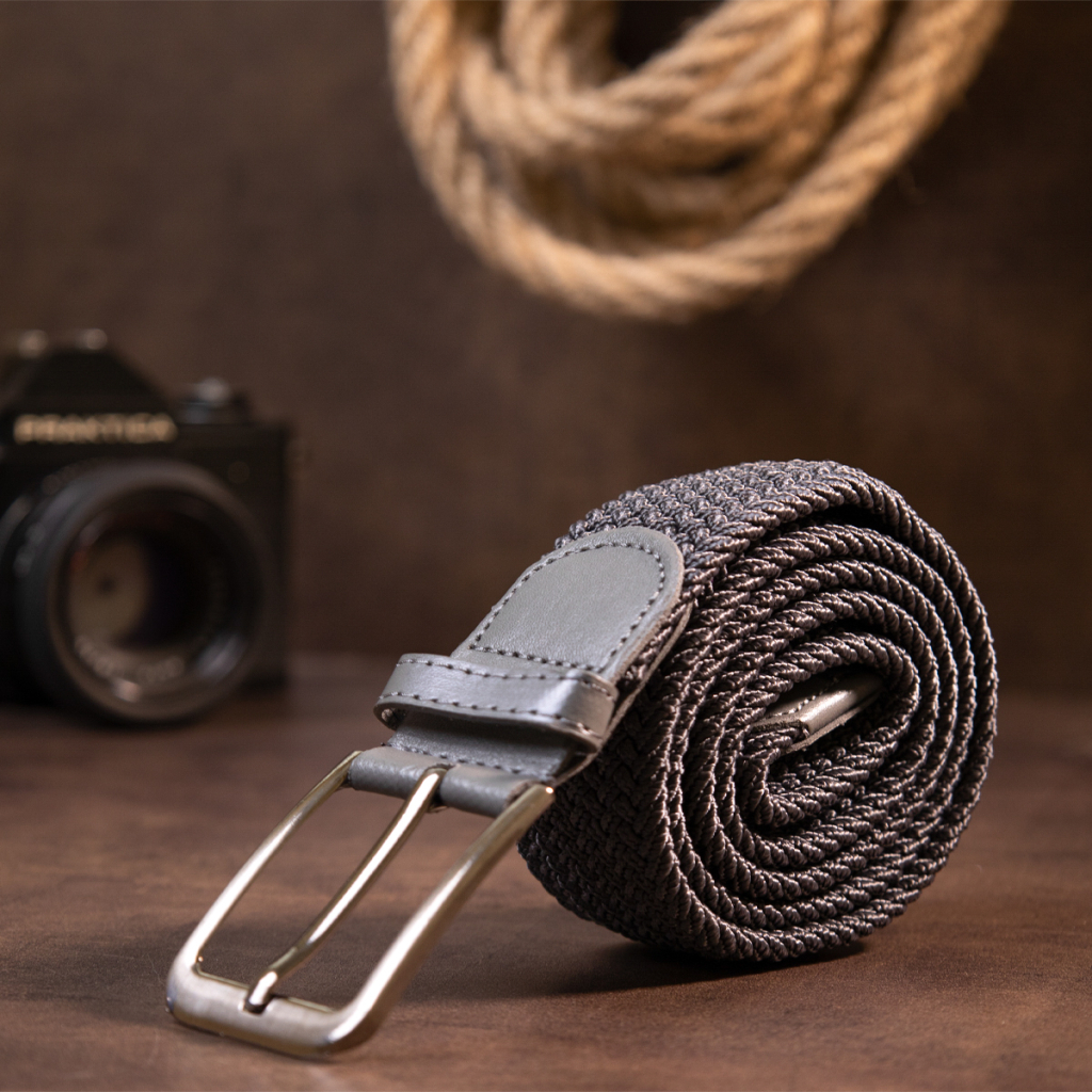 Ремінь Vintage Текстильний Сірий (20518) - зображення 7