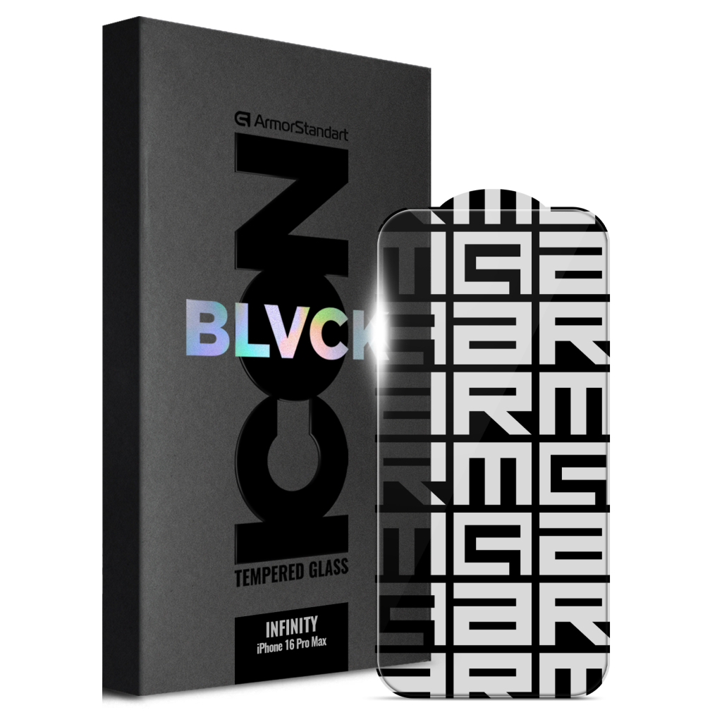 Скло захисне Armorstandart Infinity Black Icon 2.75D Apple iPhone 16 Pro Max (ARM80302) - зображення 1