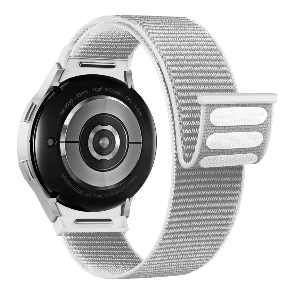 Ремінець до смарт-годинника Armorstandart Nylon Band для Samsung Galaxy Watch 7 / FE / 6 / 6 Classic / 5 / 5 Pro / 4 / 4 Classic White (ARM86852) - зображення 1