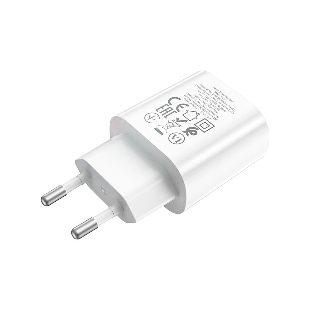 Зарядний пристрій HOCO N22 Jetta USB-C PD25W White (6931474760067) - зображення 4
