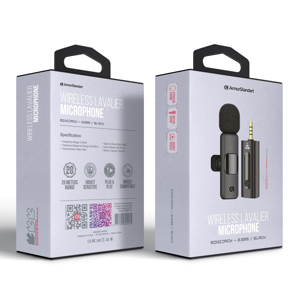 Мікрофон Armorstandart ASM3 mini-jack 3.5 мм Black (ARM80117) - зображення 2