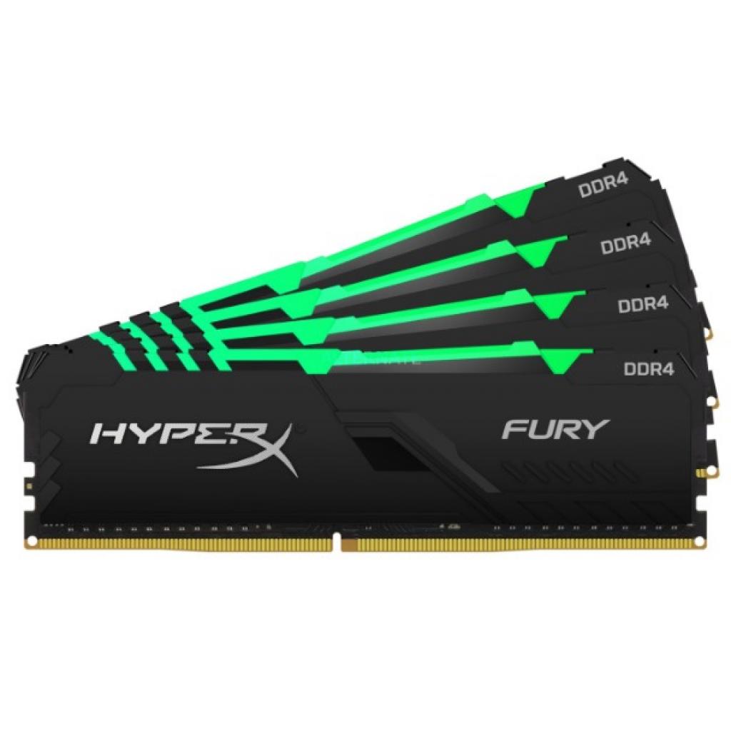 Модуль пам'яті для комп'ютера DDR4 64GB (4x16GB) 2666 MHz HyperX Fury RGB Kingston Fury (ex.HyperX) (HX426C16FB4AK4/64) - зображення 2