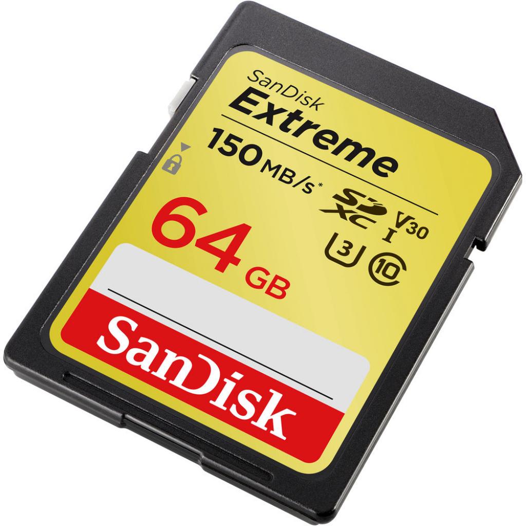 Карта пам'яті SanDisk 64GB SDXC class 10 UHS-I Extreme (SDSDXV6-064G-GNCIN) - зображення 3
