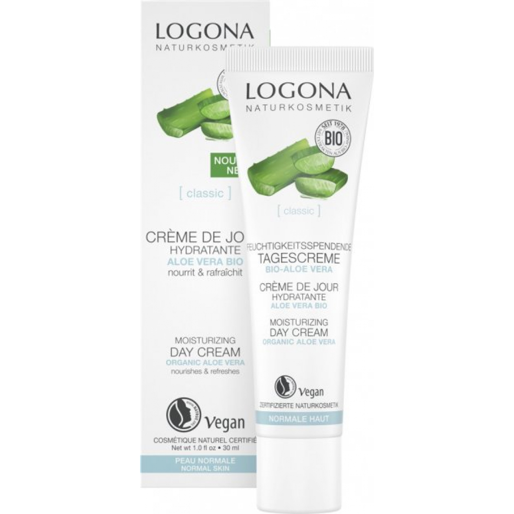 Крем для обличчя Logona денний зволожувальний для нормальної шкіри Алое 30 мл (4017645043046) - зображення 1