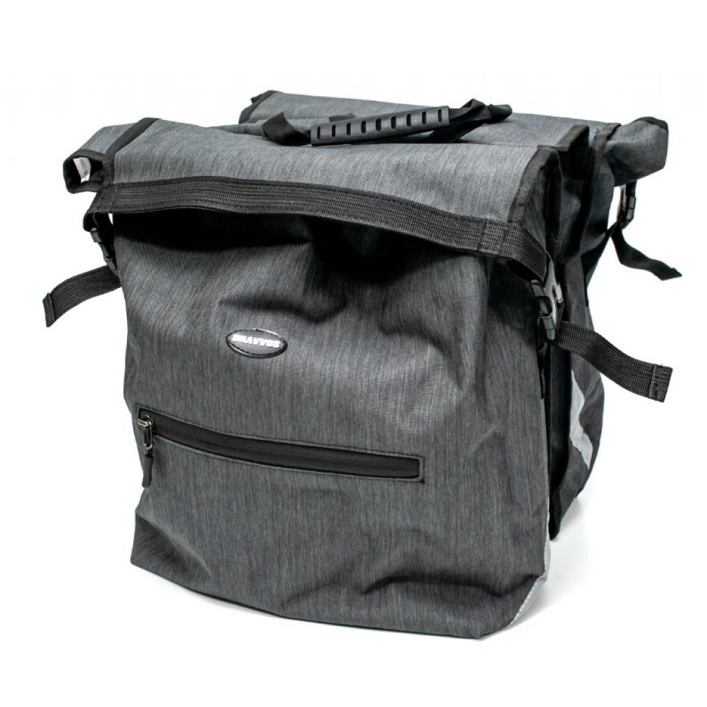 Велосумка на багажник Bravvos F-088 35x30x13 cm Grey (BIB-029) - зображення 1