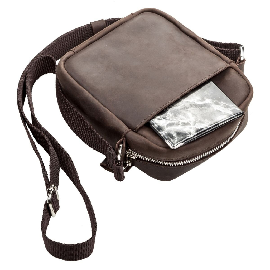 Сумка Shvigel З вінтажної шкіри Коричнева (11077) - зображення 8