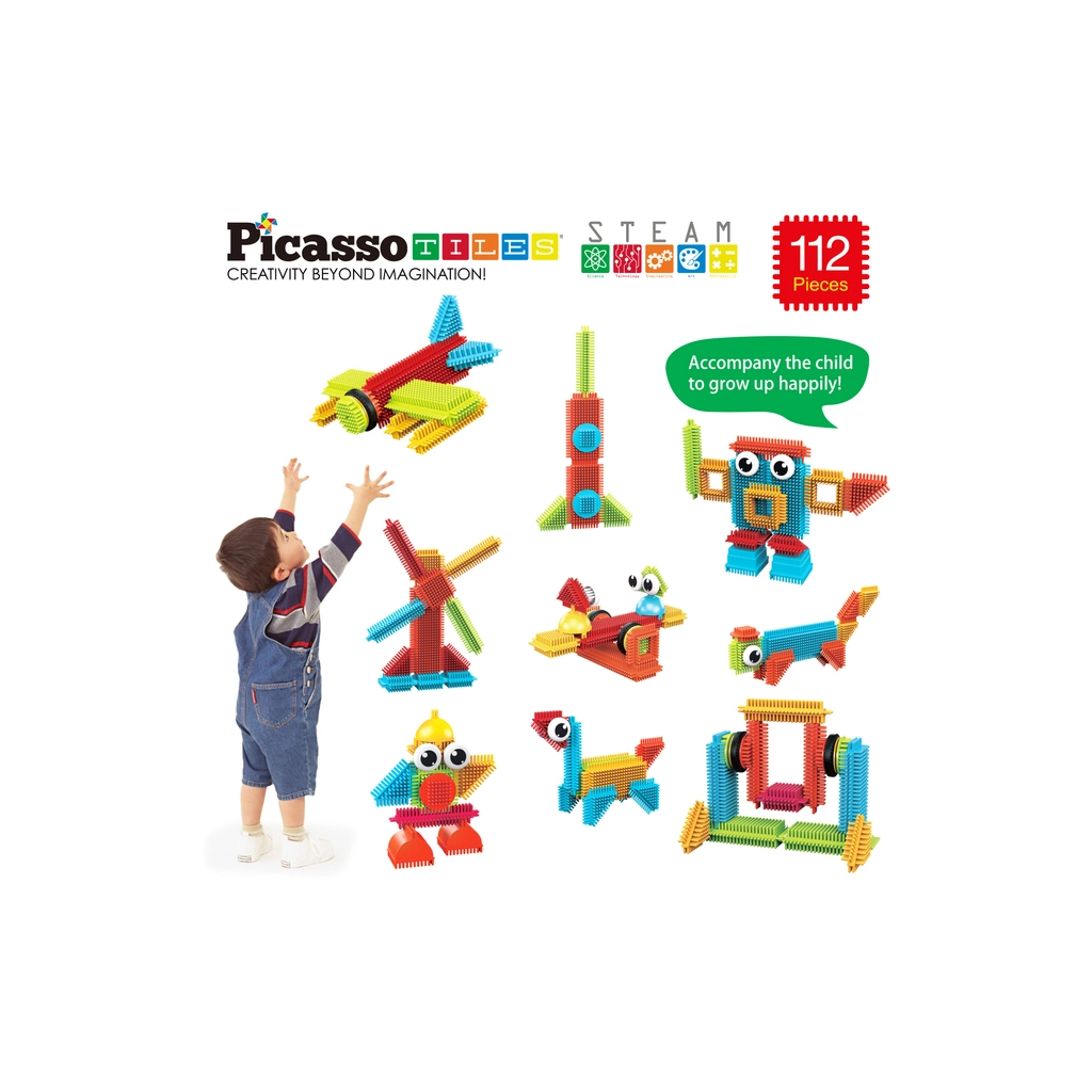 Конструктор Picasso Tiles Hedgehog Building Blocks Set 112 деталей (817338022631) - зображення 2