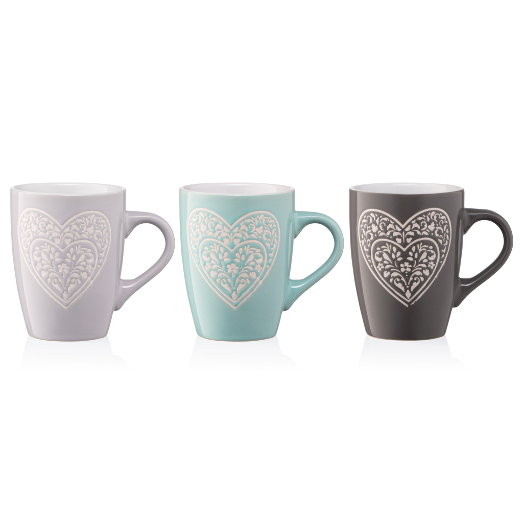 Чашка Ardesto Heart 330 мл Deep Grey (AR3467DGR) - зображення 6