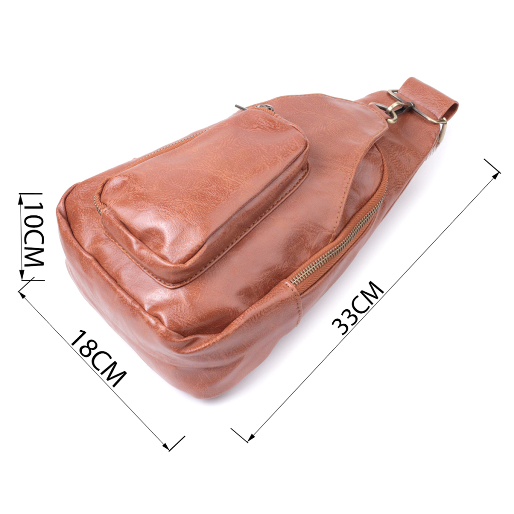 Сумка Vintage Жіноча з екошкіри з акцентом на текстильну лямку Руда (22773) - зображення 3