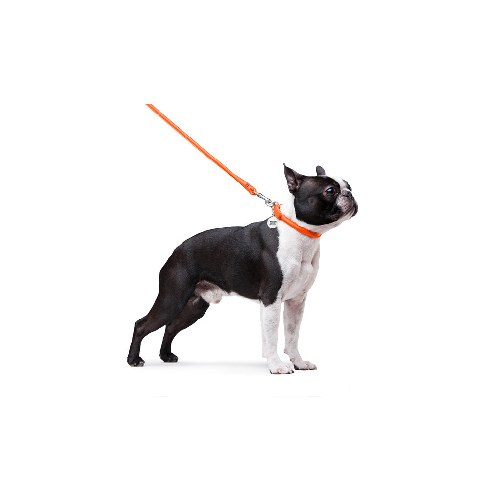 Повідець для собак WAUDOG Glamour круглий XS d 8 мм Д 122 см помаранчевий (33774) - зображення 3