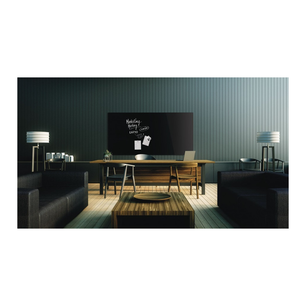 Офісна дошка Magnetoplan скляна магнітно-маркерна 2000x1000 чорна Glassboard-Black (13409012) - зображення 6