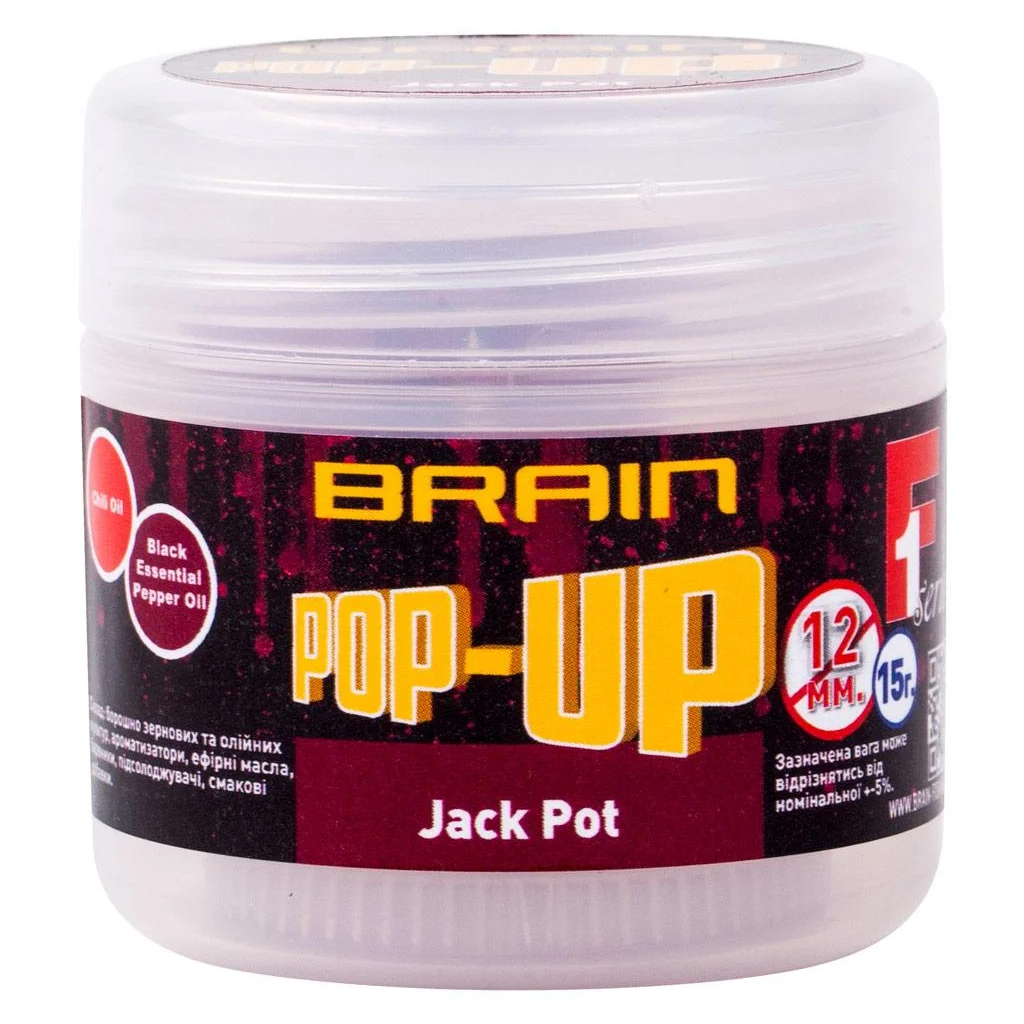 Бойл Brain Pop-Up F1 Jack Pot (копчена ковбаса) 12mm 15g (1858.04.08) - зображення 1