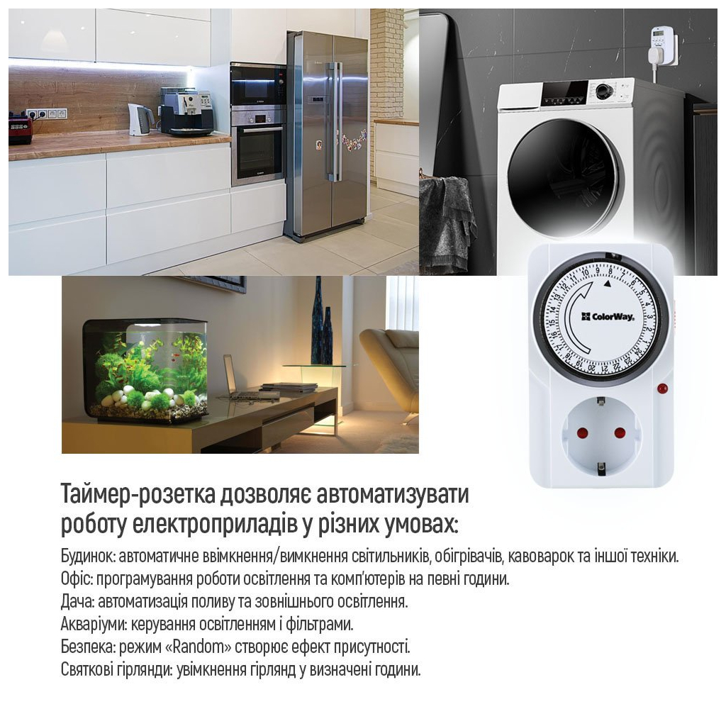 Розумна розетка ColorWay CW-STM01-24H - picture 8
