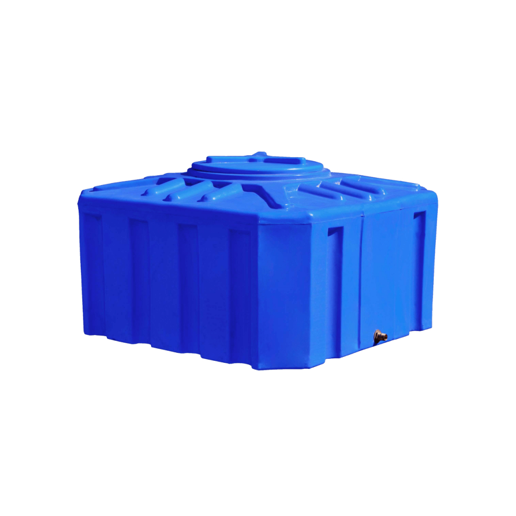 Ємність для води Рото Європласт квадратна харчова 300 л куб синя (16) - зображення 1