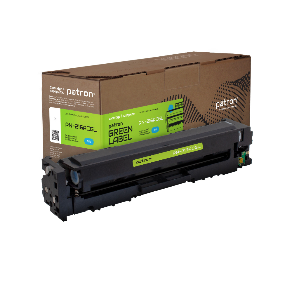 Картридж Patron HP 216A (W2411A) Green Label, cyan (PN-216ACGL) - зображення 1