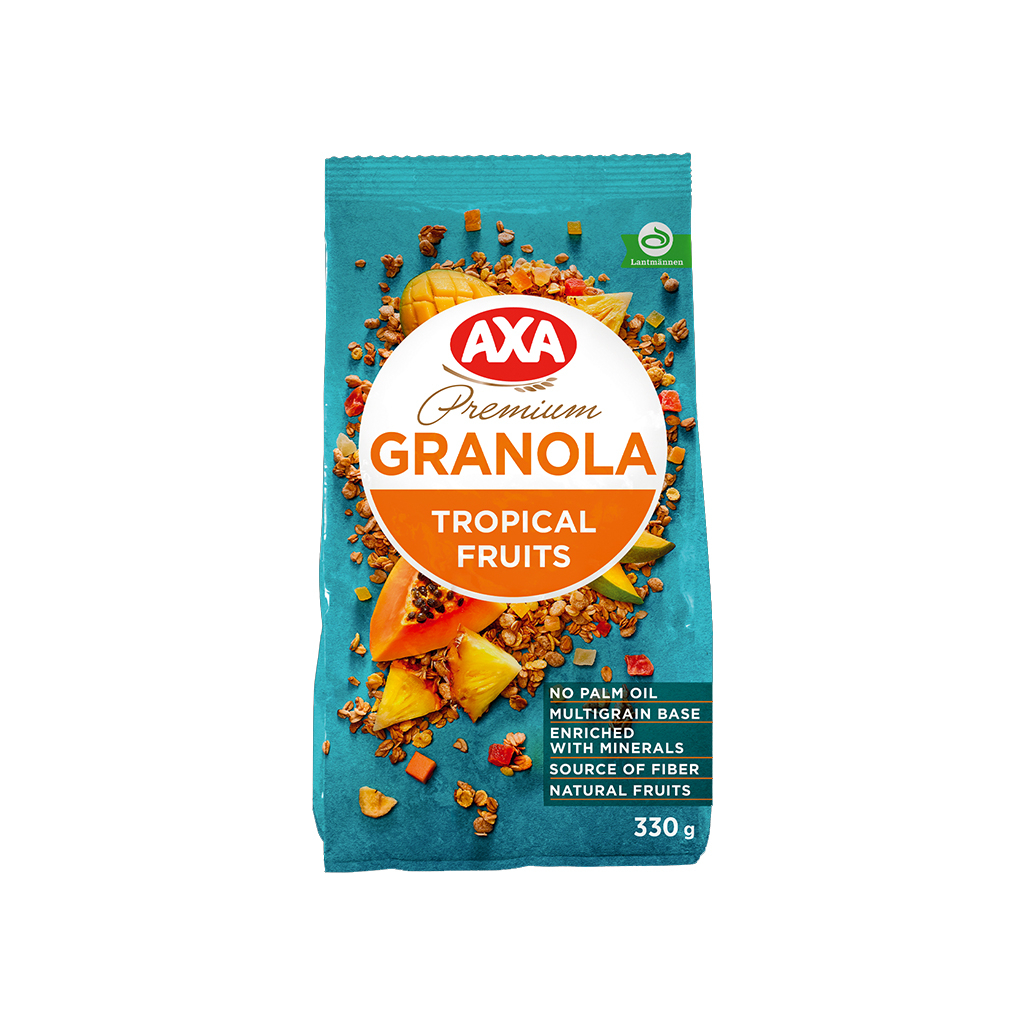 Гранола АХА хрустка з тропічними фруктами 330 г (4820237692528) - изображение 1