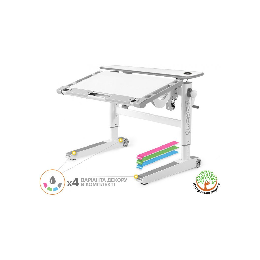 Парта Mealux Ergowood L Multicolor W Energy (BD-810 W/MC Energy) - зображення 2
