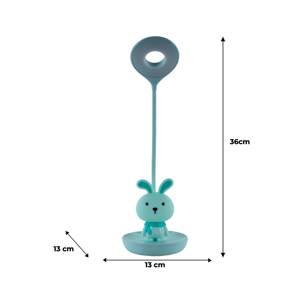Настільна лампа Kite Bunny LED з акумулятором, зелена (K24-492-1-4) - зображення 7