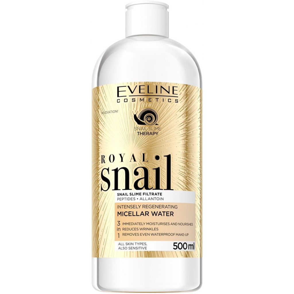 Міцелярна вода Eveline Cosmetics Royal Snail Інтенсивно відновлююча 500 мл (5901761988321) - зображення 1