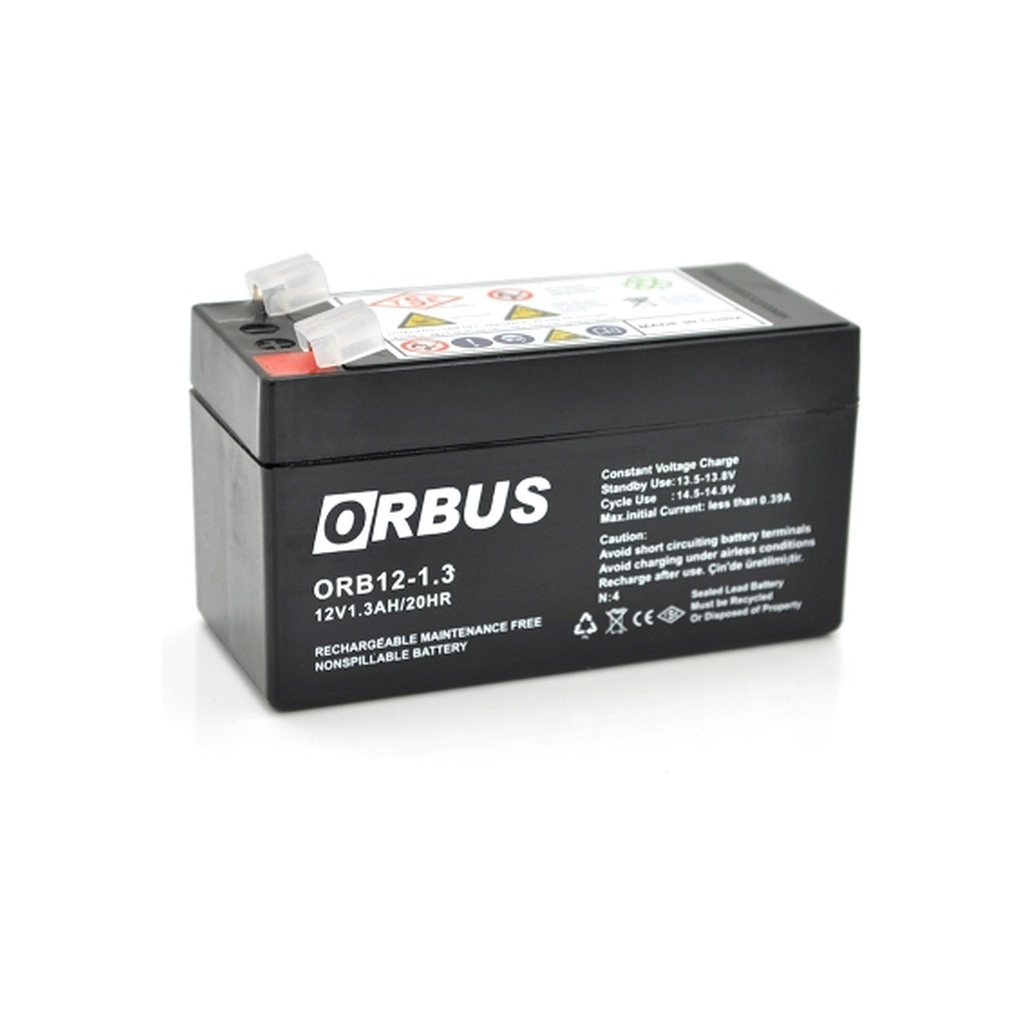 Батарея до ДБЖ Orbus ORB1213 AGM 12V 1.3Ah (ORB1213) - зображення 1