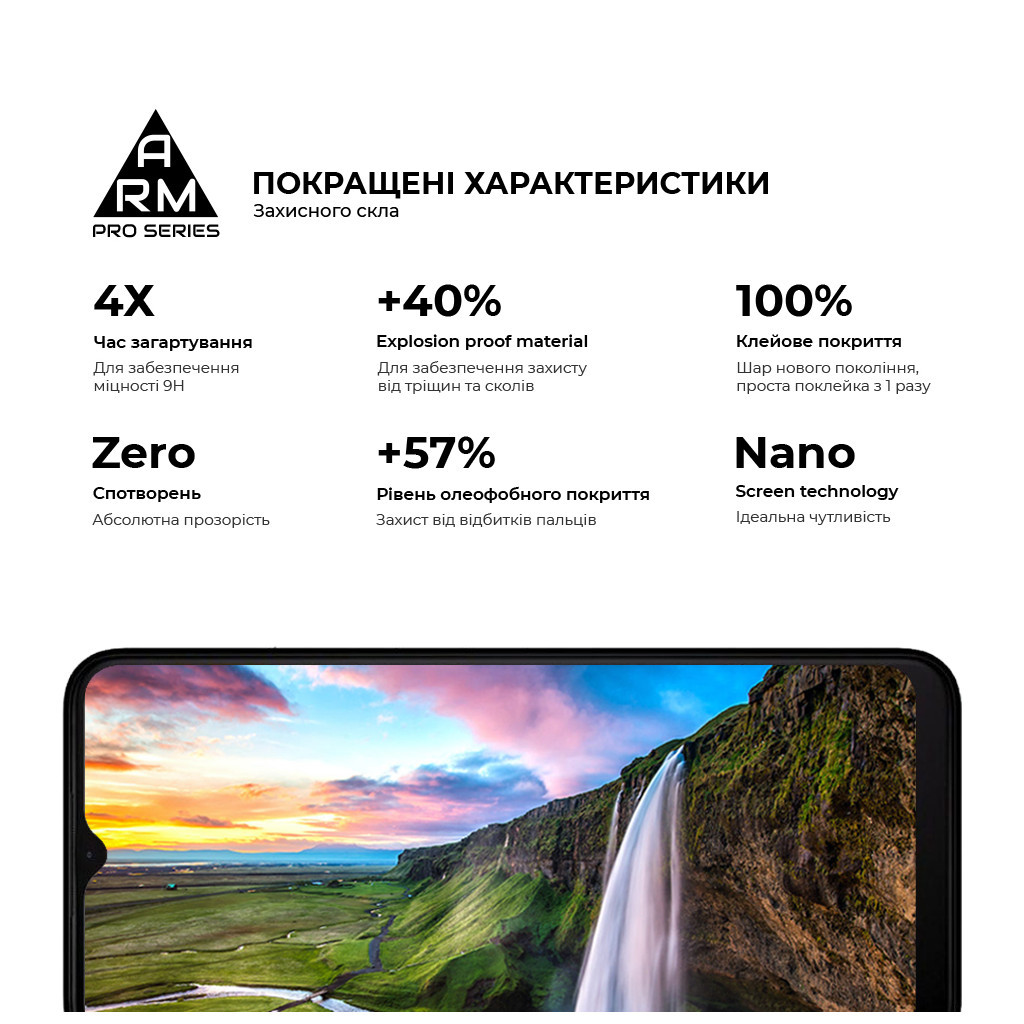Скло захисне Armorstandart Pro Nokia C22 / C32 Black (ARM66980) - зображення 5