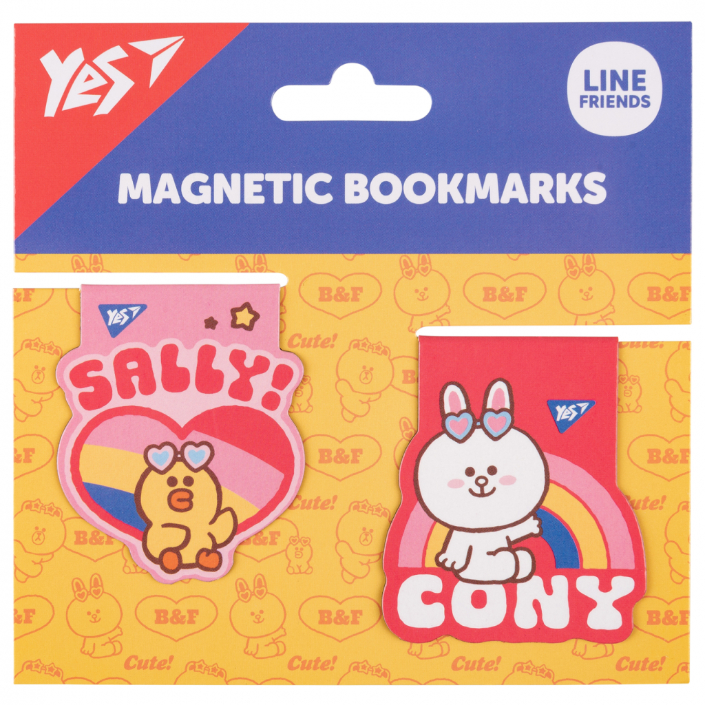 Закладки для книг Yes магнітні Line Friends Sally and Cony, 2шт (708108) - зображення 1